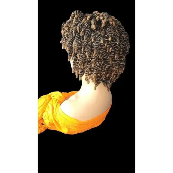 Braided Wig Handmade Micro Millions Braids, Short Kinky Twists, NWT, Short - Picture 7 of 15